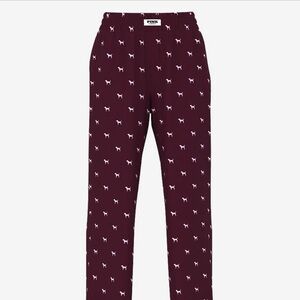 Victoria Secret Pink Boyfriend Boxer Pajama Pants Size M Wild Rose Dogs